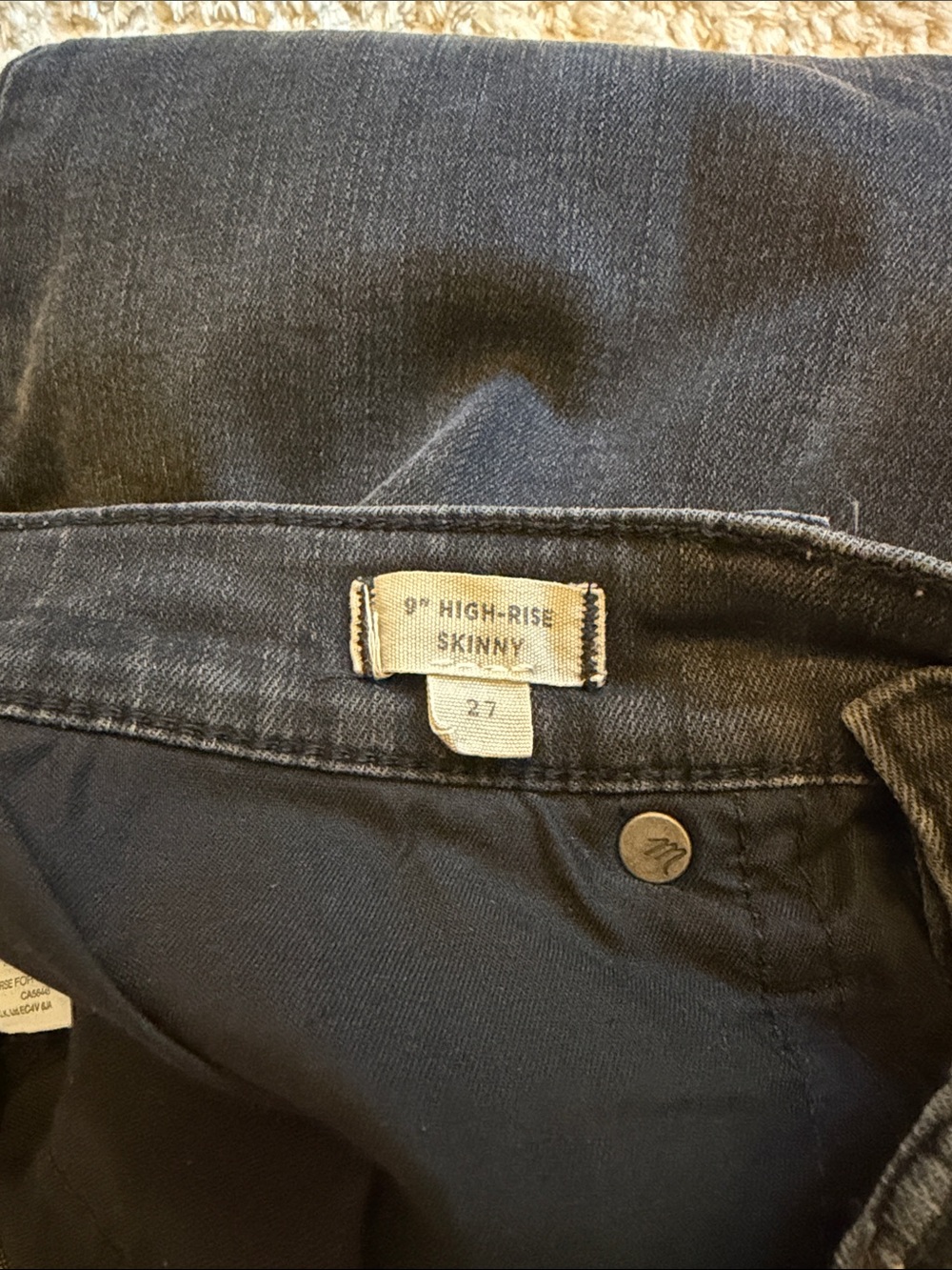 Madewell High-Rise Skinny Black Button-Fly Women's Jeans - Picture 10 of 10